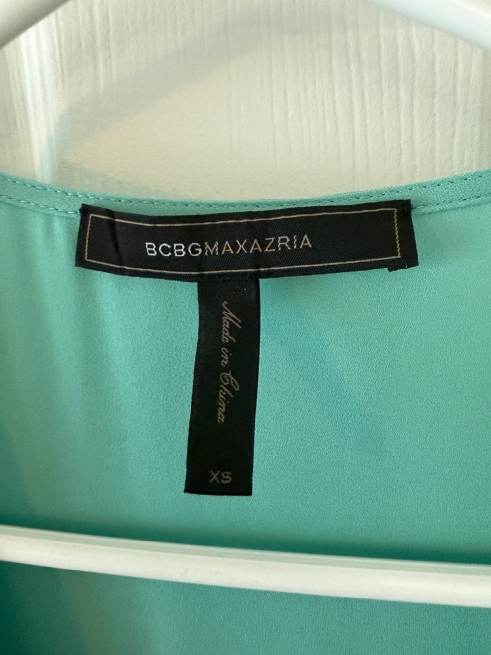 BCBGMaxAzria Sleeveless Asymmetrical Maxi Dress in Aqua - Picture 3 of 3